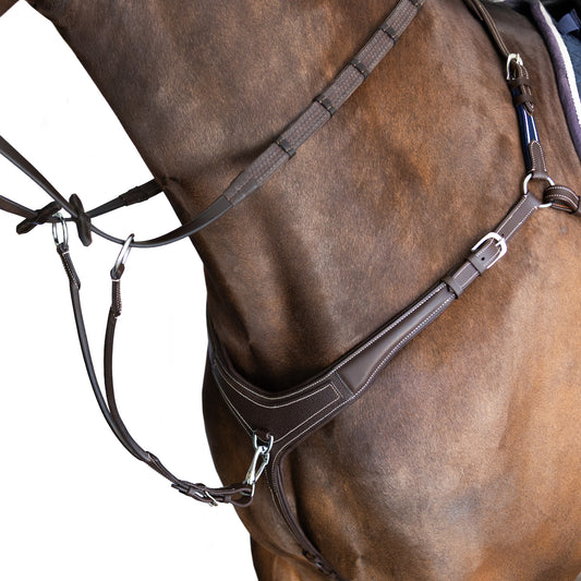 Breastplate - 3 Point Gel Padded Leather