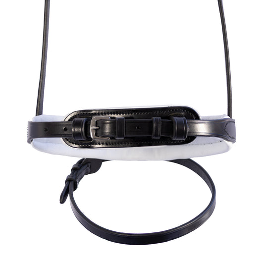 Noseband - CONTOUR - Hanoverian Cavesson - Black with White Padding
