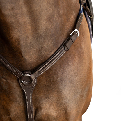 Breastplate - Raised Padded Leather 3 Point