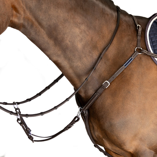 Breastplate - Raised Padded Leather 3 Point