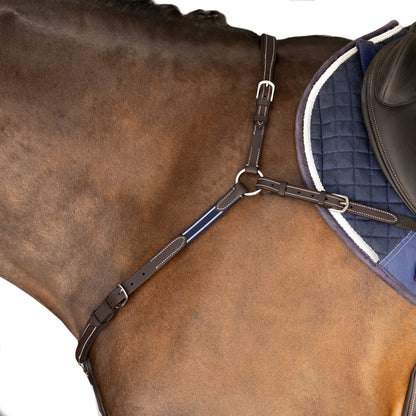 Breastplate - Raised Padded Leather 3 Point