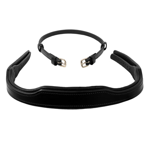 Crownpiece - Snaffle Bridle - 4/8" Wide Cheek Straps - Black