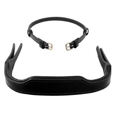 Crownpiece - Snaffle Bridle - 5/8" Wide Cheek Straps - Black