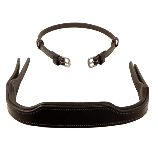 Crownpiece - Snaffle Bridle - 5/8" Wide Cheek Straps - Brown