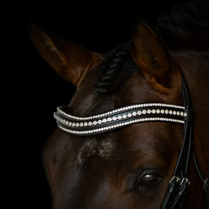 Browband - DAZZLE - Clear Crystal - Black