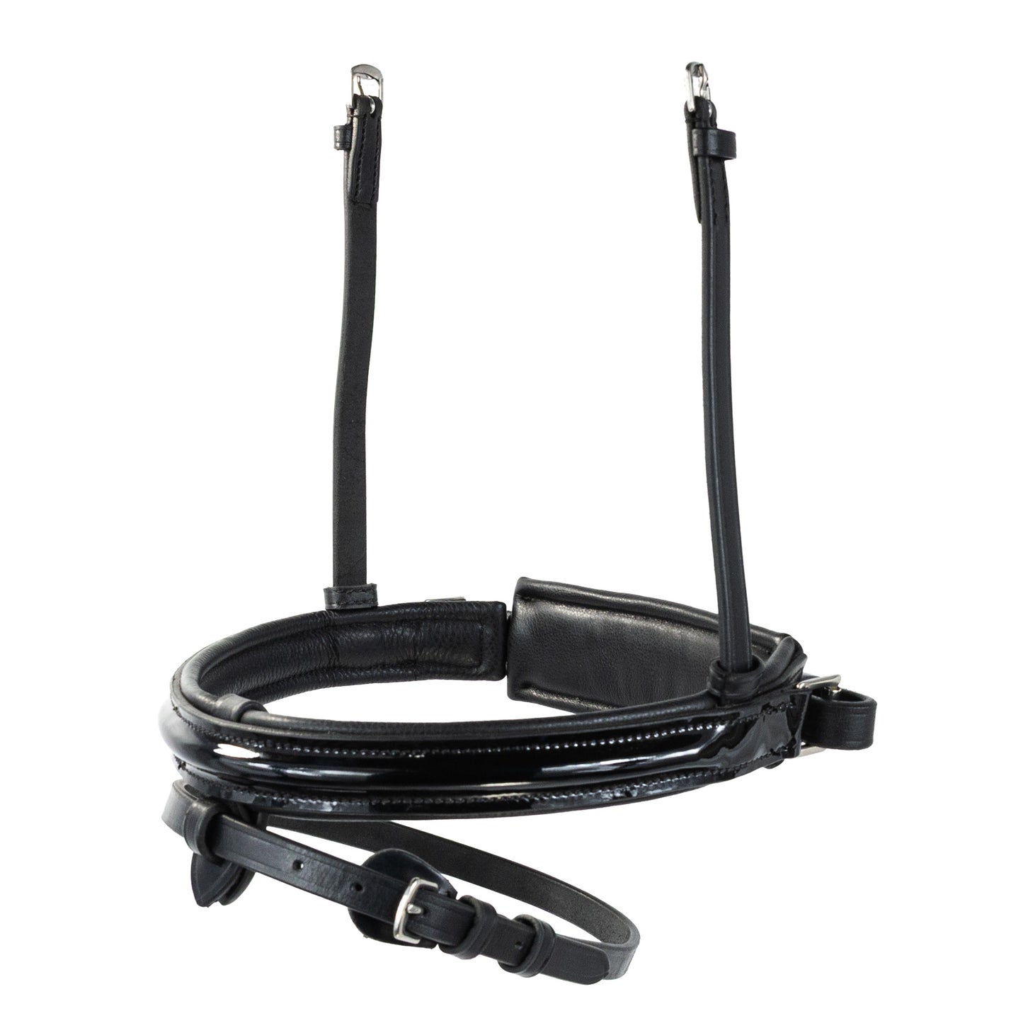 Noseband - CLASSIC - Converter Crank - Black Patent