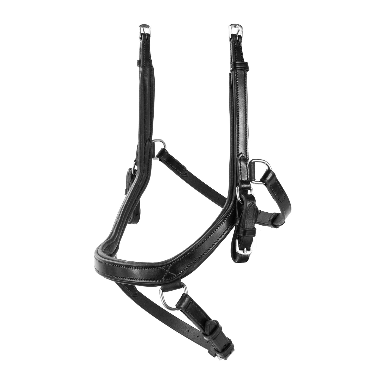 Noseband - COMFORT - Flat Leather - Black