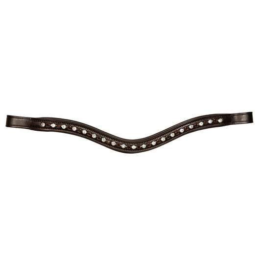 Browband - SPARK - Brown and Clear Crystal - Brown