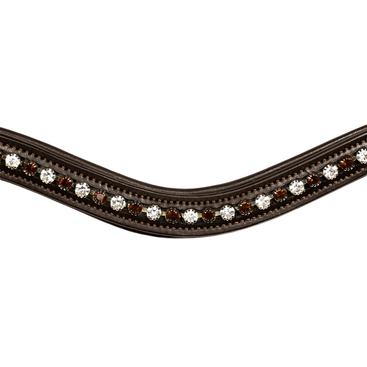 Browband - SPARK - Brown and Clear Crystal - Brown