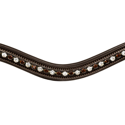 Browband - SPARK - Brown and Clear Crystal - Brown