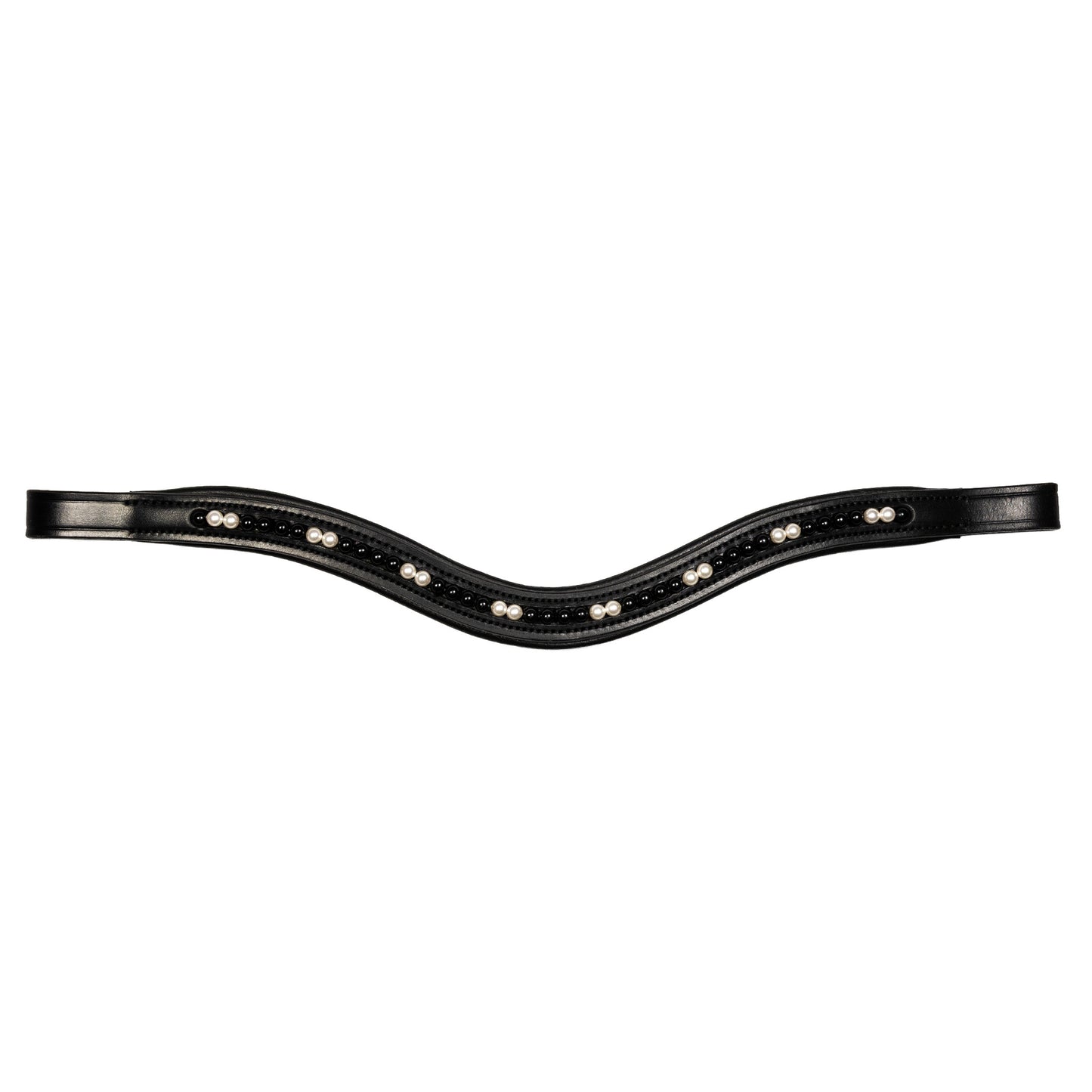 Browband - LUSTRE - Cream and Black Pearl - Black