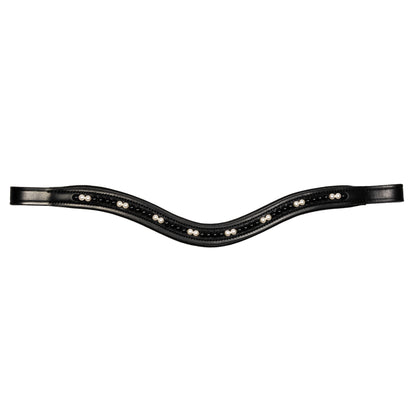 Browband - LUSTRE - Cream and Black Pearl - Black