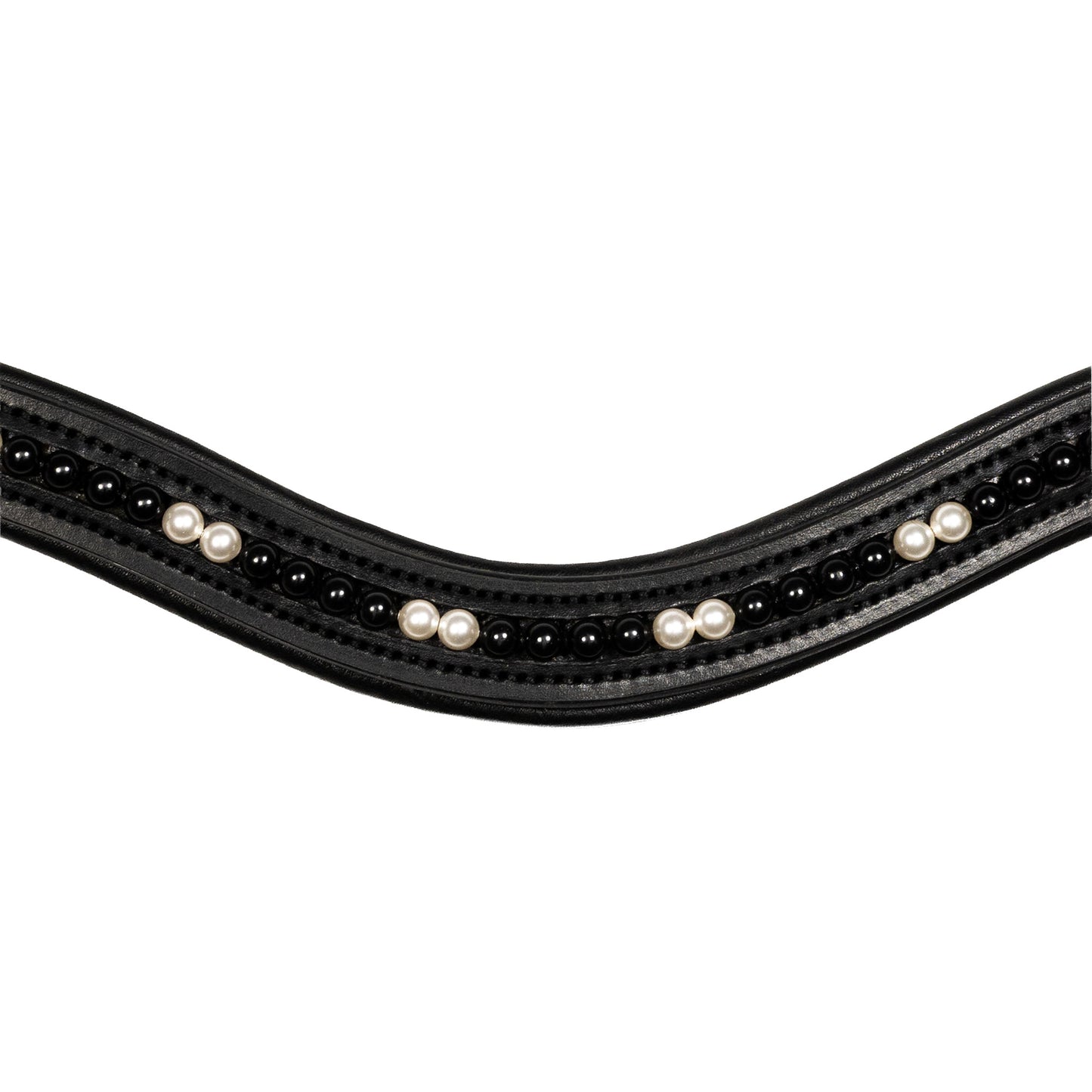 Browband - LUSTRE - Cream and Black Pearl - Black