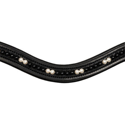 Browband - LUSTRE - Cream and Black Pearl - Black