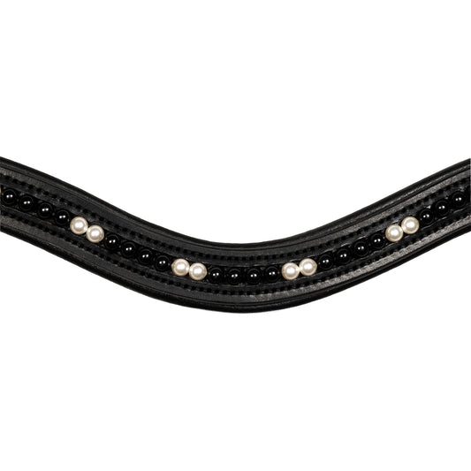 Browband - LUSTRE - Cream and Black Pearl - Black