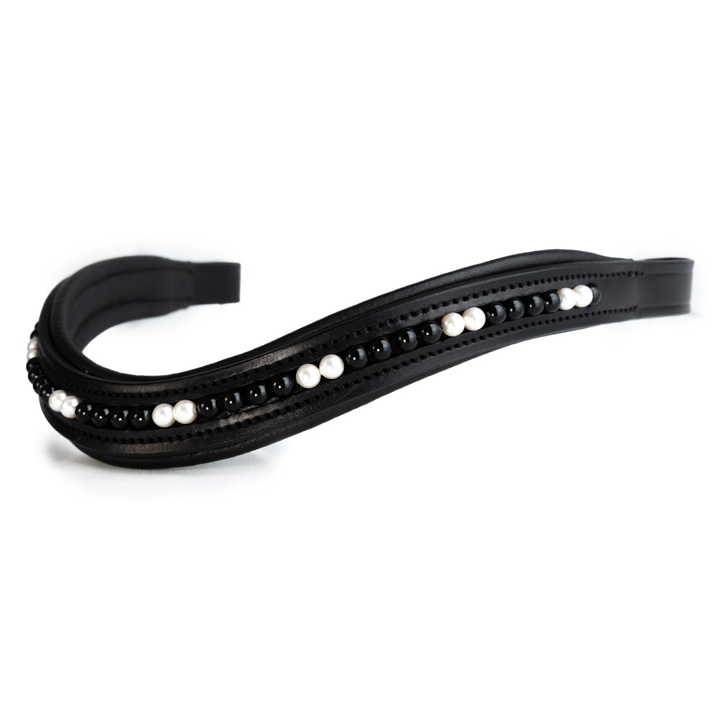 Browband - LUSTRE - Cream and Black Pearl - Black