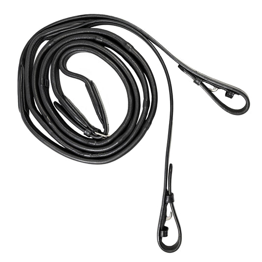 Reins - Padded Leather 5/8" - Black