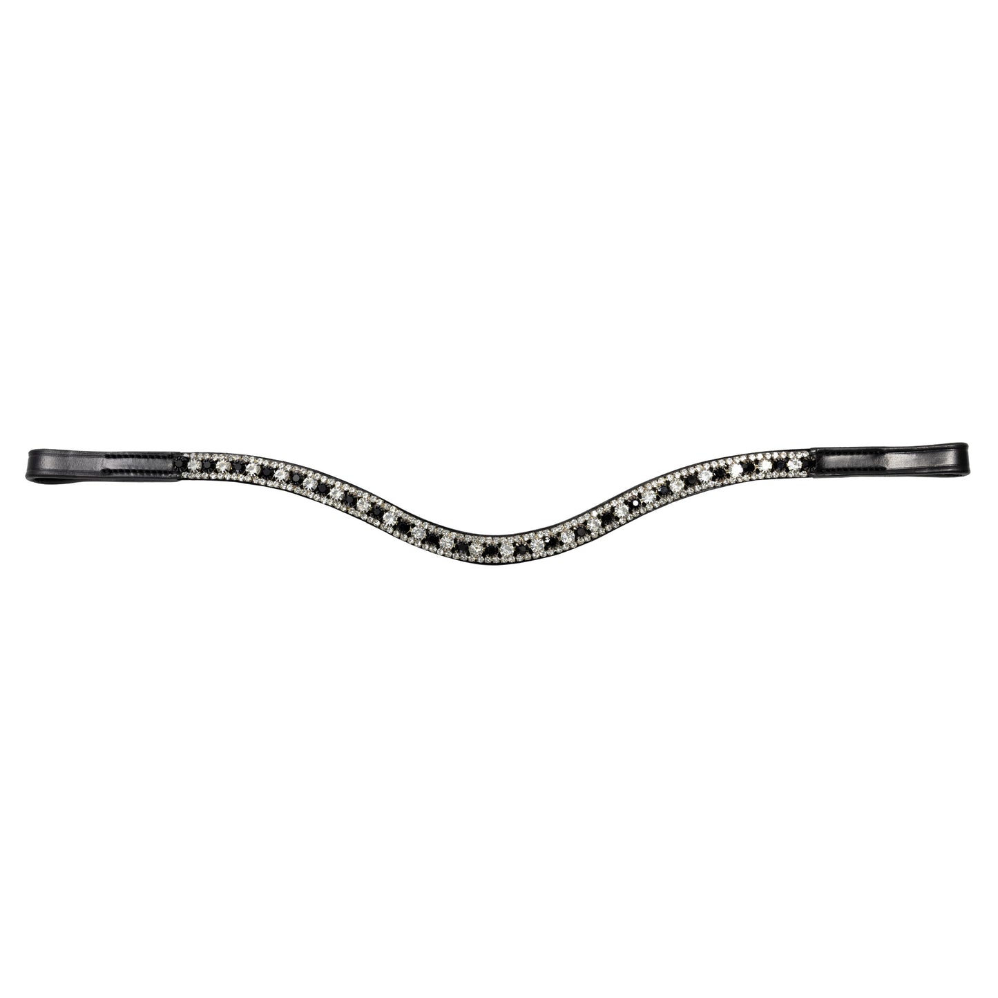 Browband - GLOW - Black and Clear Crystal - Black