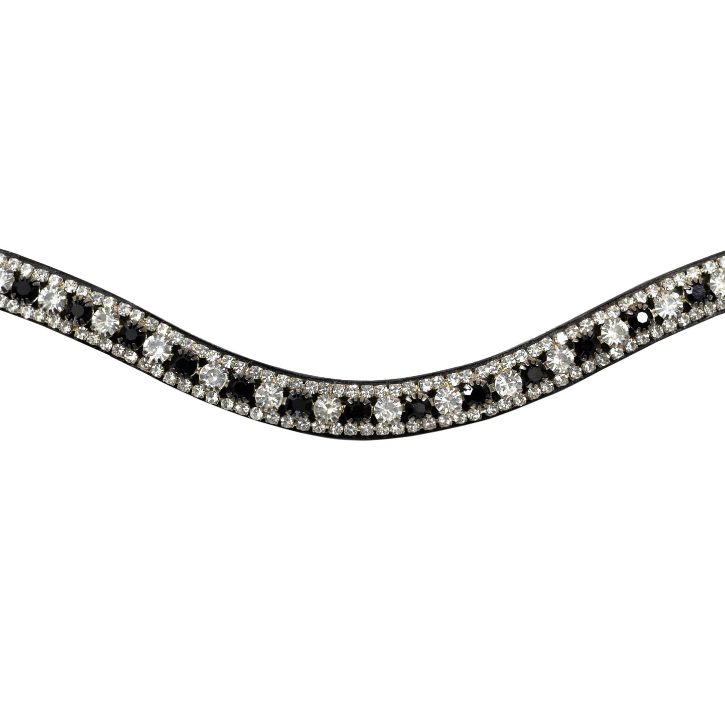 Browband - GLOW - Black and Clear Crystal - Black