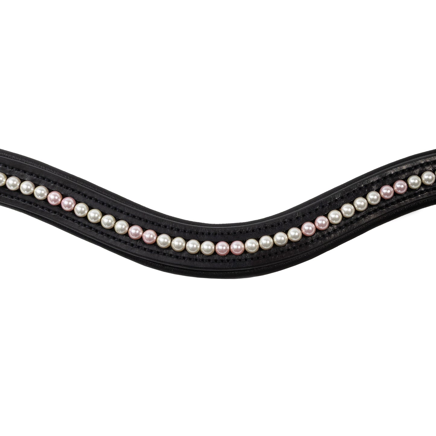 Browband - LUSTRE - Cream and Rose Pearl - Black