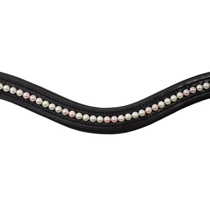 Browband - LUSTRE - Cream and Rose Pearl - Black