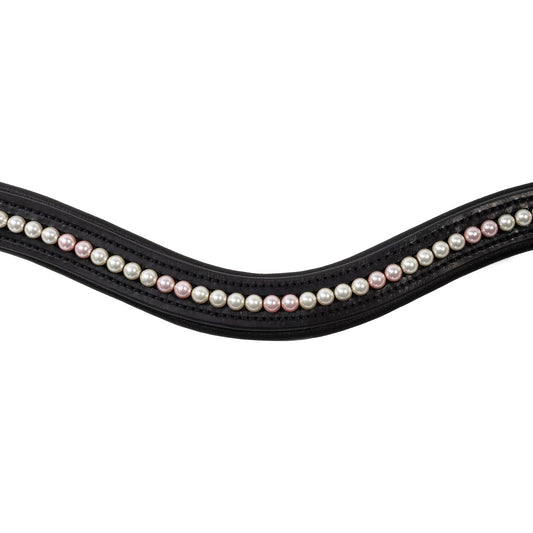 Browband - LUSTRE - Cream and Rose Pearl - Black