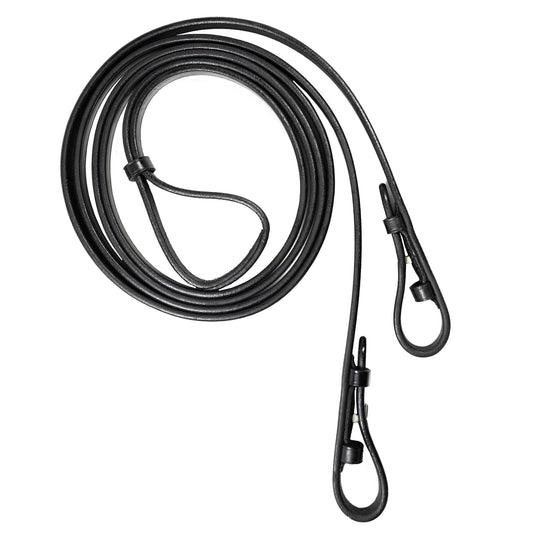 Reins - Leather Curb - Black