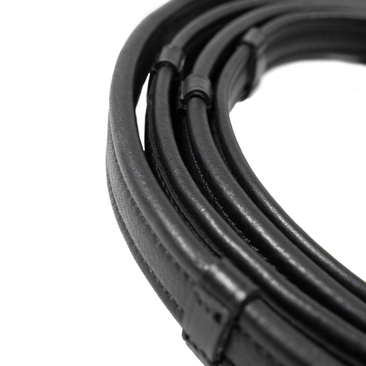 Reins - Show Padded Leather - Black