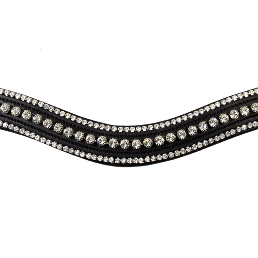 Browband - DAZZLE - Clear Crystal - Black