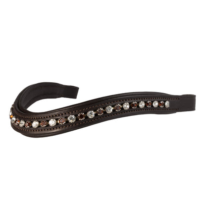 Browband - SPARK - Brown and Clear Crystal - Brown