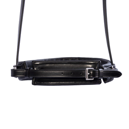 Noseband - CONTOUR - Double Bridle Crank - Black Patent