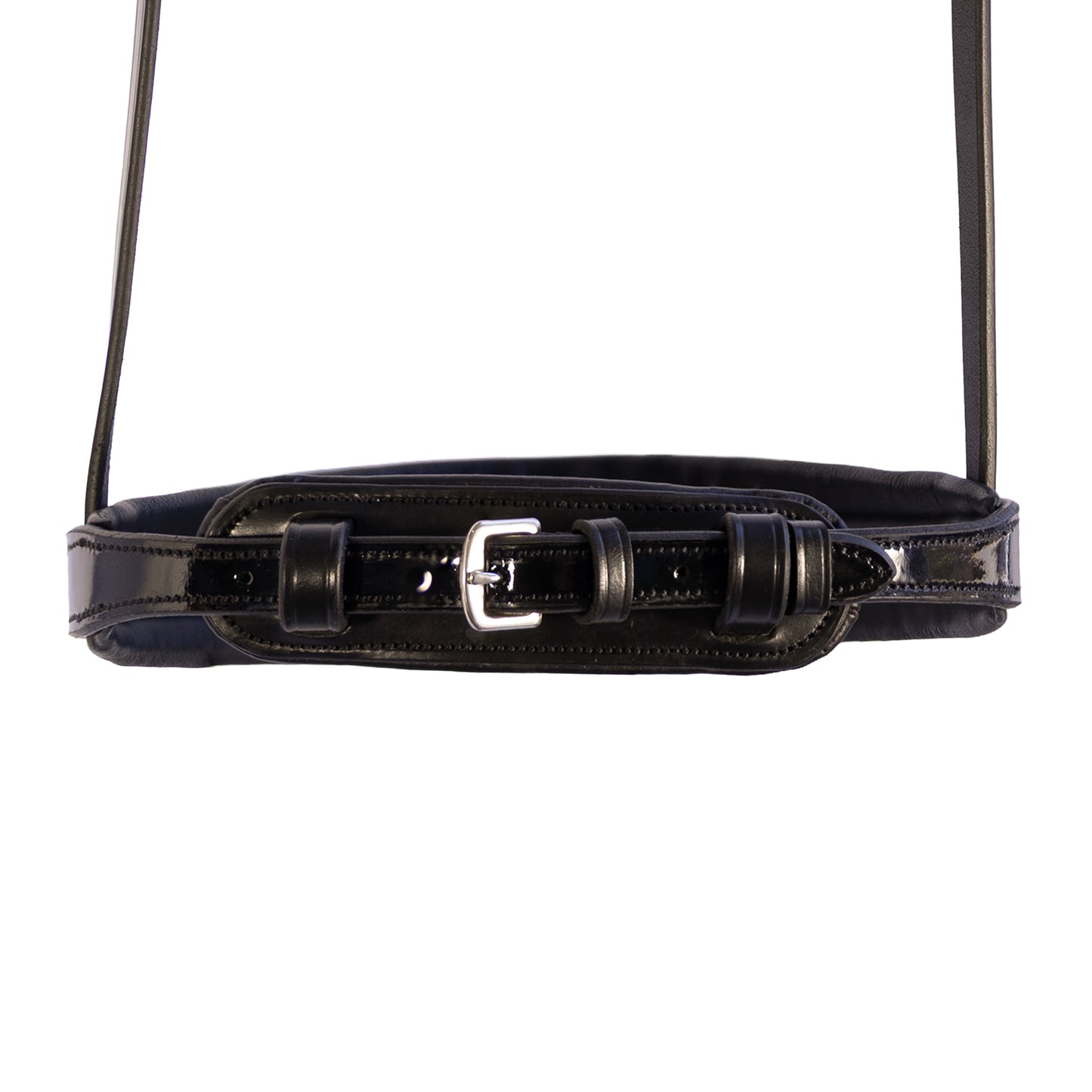 Noseband - CONTOUR - Double Bridle Cavesson - Black Patent