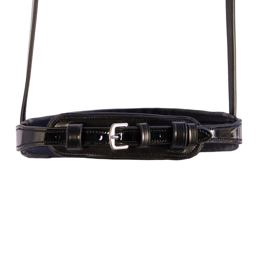 Noseband - CONTOUR - Double Bridle Cavesson - Black Patent
