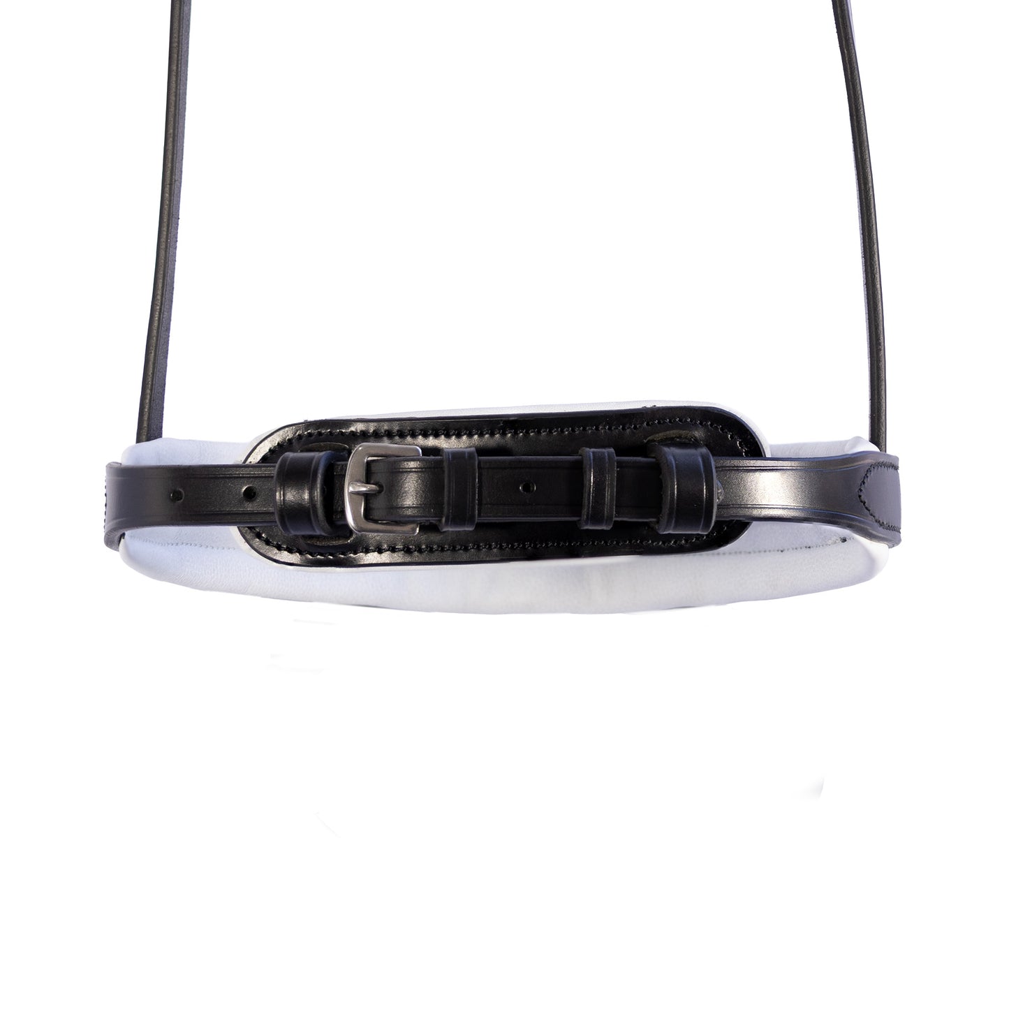 Noseband - CONTOUR - Double Bridle Cavesson - Black with white padding