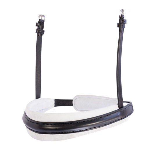 Noseband - CONTOUR - Double Bridle Cavesson - Black with white padding