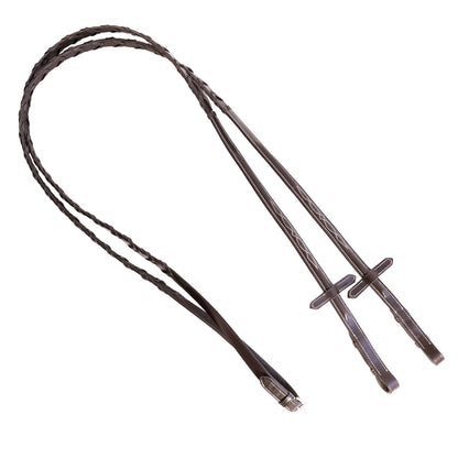 Reins - Laced Leather with Fancy Stitch - Brown