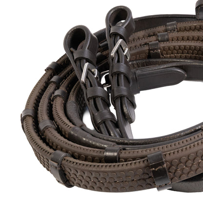 Reins - Rubber Grip Fork / Split - Brown