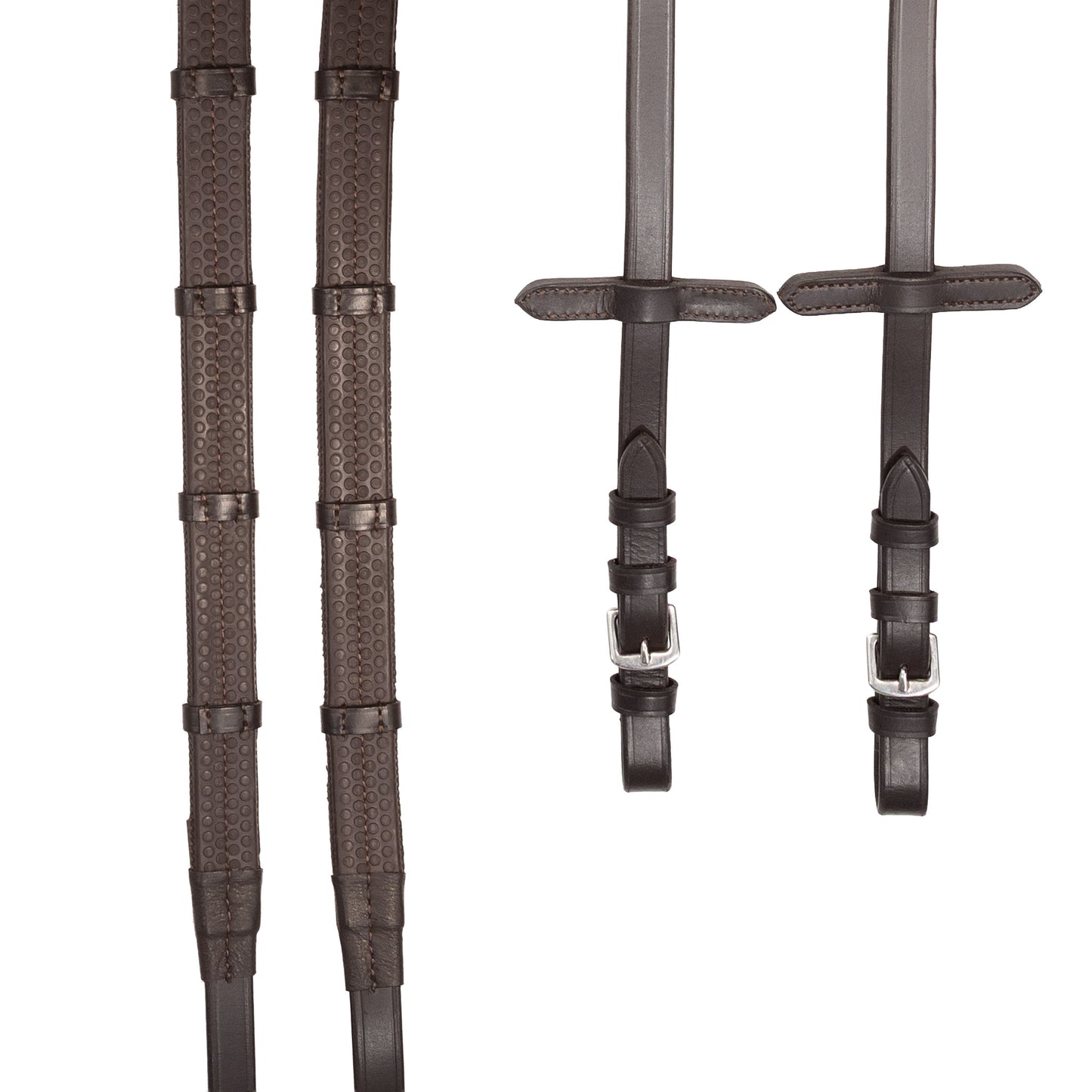 Reins - Rubber Grip - Brown