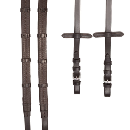 Reins - Rubber Grip - Brown