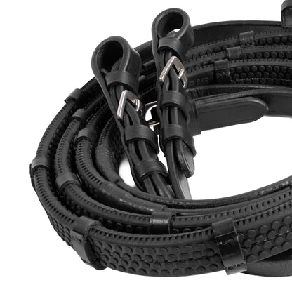 Reins - Rubber Grip Fork / Split - Black