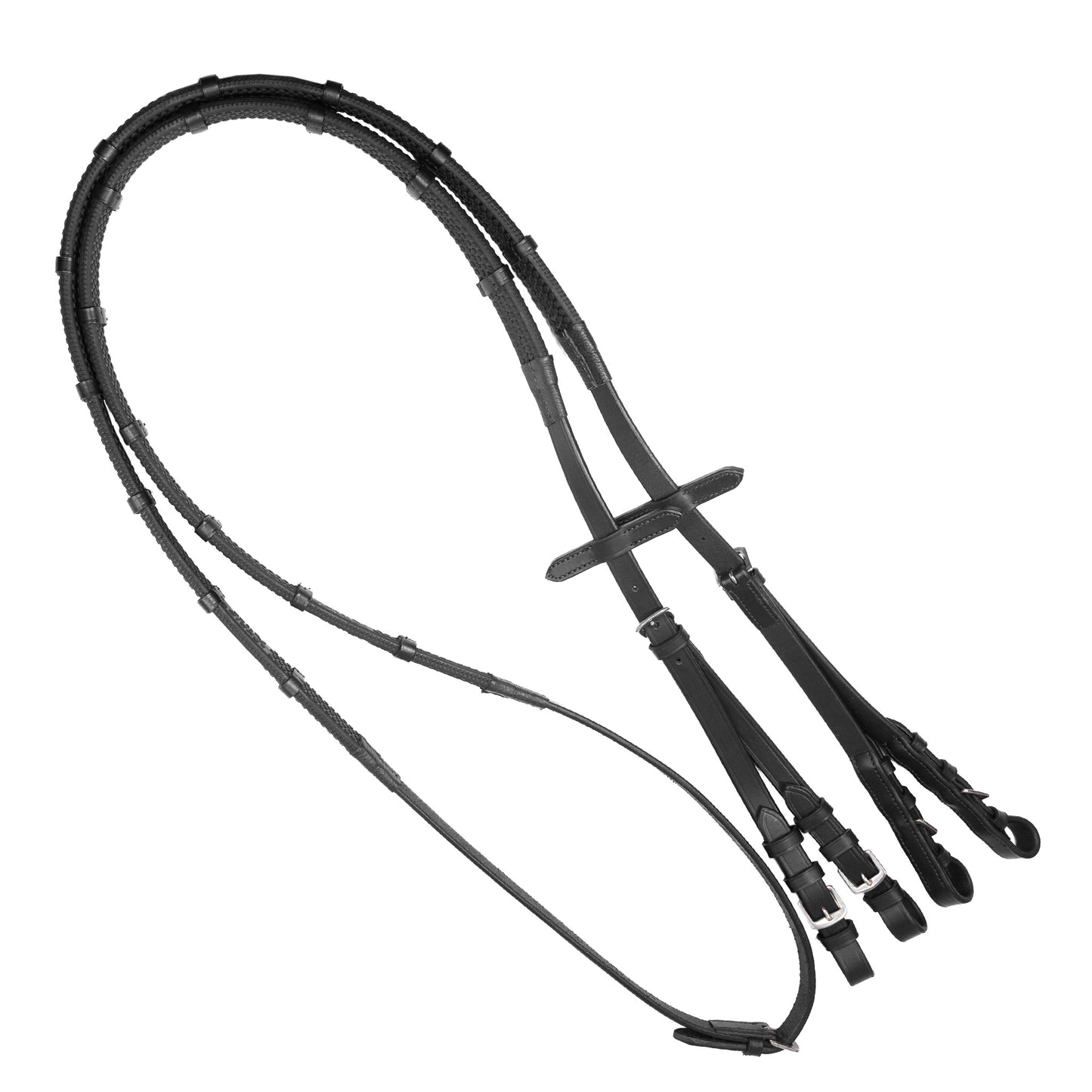 Reins - Rubber Grip Fork / Split - Black