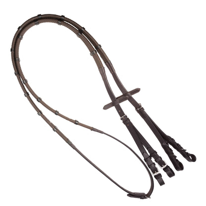 Reins - Rubber Grip Fork / Split - Brown