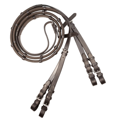 Reins - Rubber Grip Fork / Split - Brown