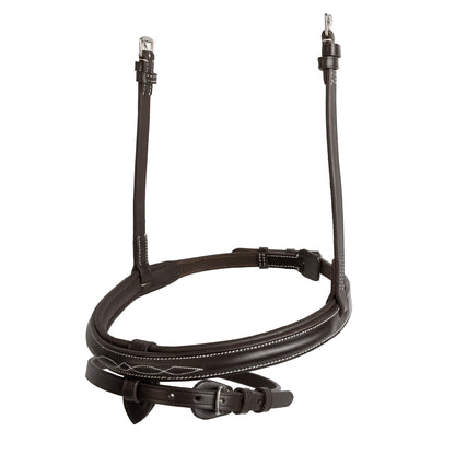 Noseband - CLASSIC - Converter Cavesson - Brown with Fancy Stitch