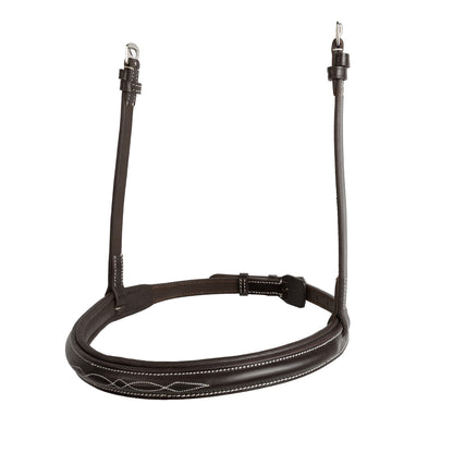 Noseband - CLASSIC - Converter Cavesson - Brown with Fancy Stitch