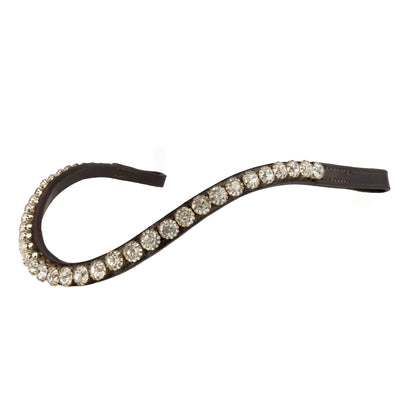 Browband - HALO - Clear Crystal - Brown